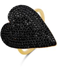 SHYMI - Pave Heart Ring - Lyst