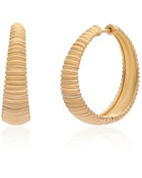 Preeti Sandhu - Ridged Hobo Vermeil Hoops - Lyst