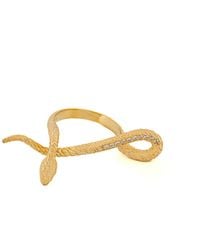 Ebru Jewelry - Mythology Snake Vermeil & Diamond Design Ring - Lyst