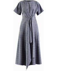 Meem Label - Baxter Grid Wrap Dress - Lyst