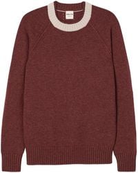 Salts Cashmere - Double Neck Trim Crew Neck Sweater - Lyst
