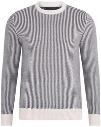 Paul James Knitwear - Cotton David Fisherman Tuck Stitch Jumper - Lyst