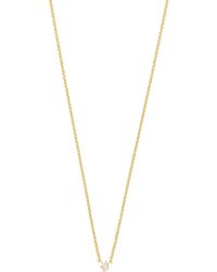Esterah - Petit Solitaire Crystal Necklace - Lyst