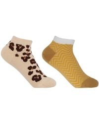 Peper Harow - Made in England - Leopard & Zigzag Trainer Socks Bundle - Lyst