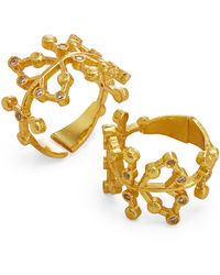 Dhwani Bansal - Adjustable Auro Double Ring With Zirconia - Lyst