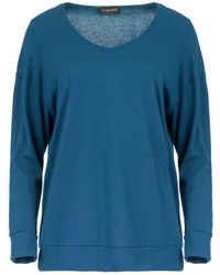 Conquista - Petrol V Neck Knit Top - Lyst
