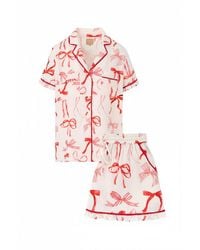 Carolina Benoit - Bow Luxury Matching Set Pajama Bow Print - Lyst