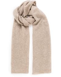 Bel Cashmere - Neutrals Big Knitted Cashmere Scarf Natural - Lyst