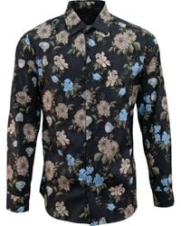lords of harlech - Stretch Cotton Floral Shirt - Lyst
