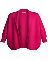 Saachi - Open Front Oversized Fuchsia Cardigan Sweater - Lyst