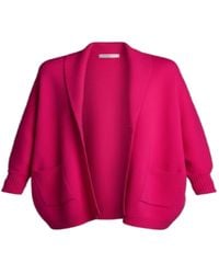 Saachi - Open Front Oversized Fuchsia Cardigan Sweater - Lyst
