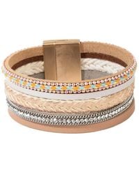 Saachi - Rockaway Braided Leather Bracelet - Lyst