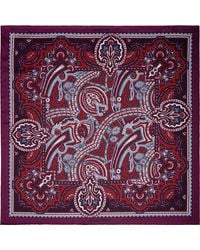 Otway & Orford - 'Labyrinth' Paisley Silk Pocket Square - Lyst