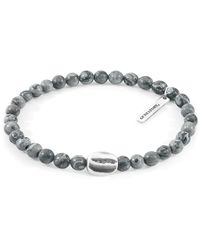 Anchor and Crew - Jasper Gustatory Coffee Bean & Stone Bracelet - Lyst