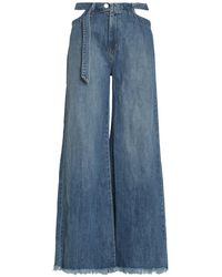 NOEND - Salina High Rise Cut Out Detail Wide Leg Jeans In Tucson - Lyst