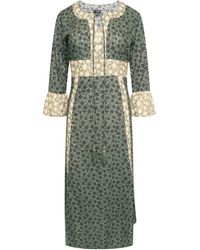 LAtelier London - Savanah Floral Panel Midi Dress - Lyst