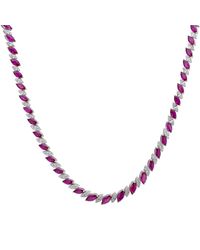 LÁTELITA London - Viscountess Statement Tennis Necklace Ruby - Lyst