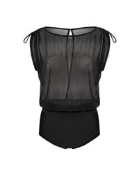 Serotone Swim - Mesh Top One Piece - Lyst