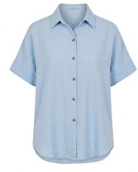 James Lakeland - Relaxed Short Sleeve Blouse – Powder - Lyst