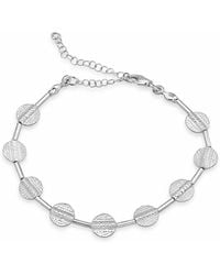 The Pheia - Textured Disc Bracelet - Lyst