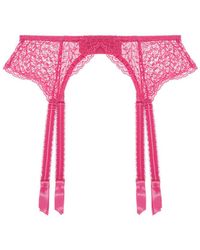 Journelle - Allegra Suspender Belt Raspberry Meringue - Lyst
