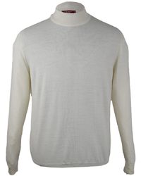 DAVID WEJ - Neutrals Dennis Wool Mock Turtle Neck Jumper - Lyst