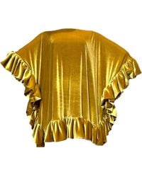 Julia Clancey - Mini Ruffle Mustard Dress - Lyst