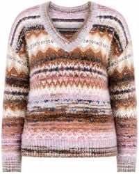 Yumi' - Multicolour Fairisle Relaxed Boucle Jumper - Lyst