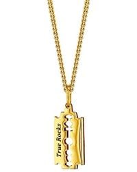 True Rocks - Mini 18Kt-Plated Razor Blade Pendant - Lyst