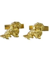 Simon Kemp Jewellers - King Charles Spaniel Cufflinks Eighteen Carat On Sterling - Lyst