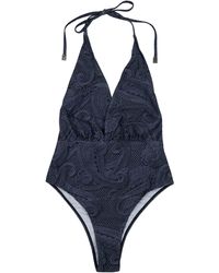 lords of harlech - Xena Crochet Paisley Caviar Halter One-Piece Swimsuit - Lyst