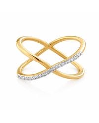 Spero London - Sterling Pave X Ring - Lyst