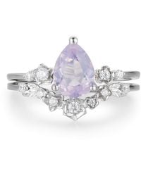 Azura Jewelry New York - Floral Symphony Amethyst Ring Set Vermeil - Lyst