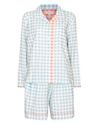 NoLoGo-chic - Gingham Set Shorts Pj Cotton - Lyst