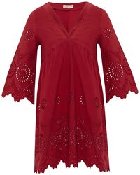 Peraluna - Hiromi Pure Cotton Mini Dress In Magenta - Lyst