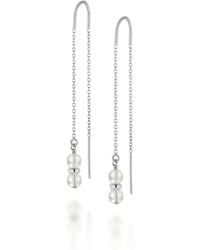 Nellou Jewellery - Fall Birthstone Earrings April Crystal Sterling - Lyst