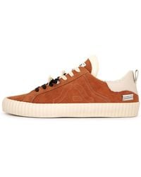 Springa | Unique Vulcanized Sneakers Italian Handmade - Wavy Suede Terracotta Sneakers - Lyst
