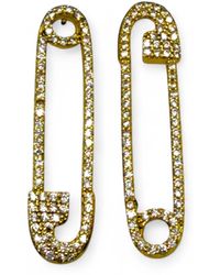 Jagged Halo Jewelry - Safety Pin Earrings - Lyst