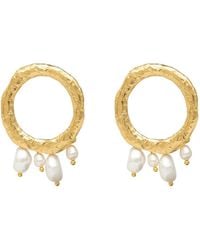 Lavani Jewels - Adara Gold Pearl Drop Earrings - Lyst