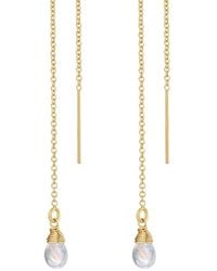 Katy Faye - Neutrals Skye Moonstone Earrings - Lyst
