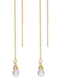 Katy Faye - Neutrals Skye Moonstone Earrings - Lyst