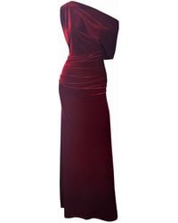 Me & Thee - Rhyme Nor Reason Burgundy Velvet Maxi Dress - Lyst