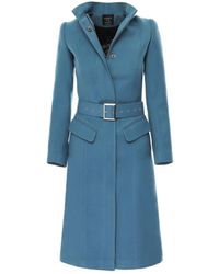 AVENUE No.29 - Midi Length Wool Coat With Belt - Lyst