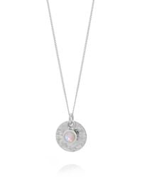 Nellou Jewellery - Ethiopian Opal Luna Disc Necklace - Lyst