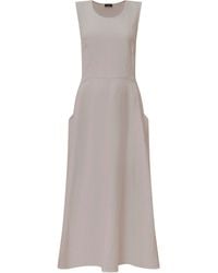 James Lakeland - Neutrals Linen Taupe Midi Dress - Lyst
