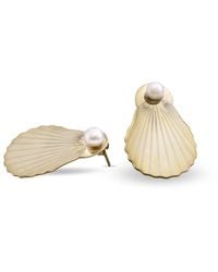 Silver Moon - Pearl Sterling Earrings – Sunlit Shell - Lyst