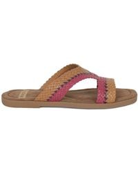 Rag & Co - Eirata Braided Real Leather Slip-On Flats - Lyst