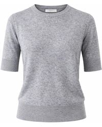 Nuvv Collection - Short Sleeve Wool & Cashmere Blend Sweater – Premium Italian Yarn - Lyst