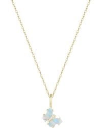 KAMARIA - Mini Opal Butterfly Charm Necklace - Lyst