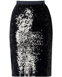 Rumour London - Hanna Sequinned Velvet Pencil Skirt - Lyst